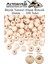 Naturel Ahşap Boncuk 26MM 100 Lü 1 Paket Ham Boyanabilir Ahşap Yuvarlak Doğal Boncuklar Takı Tasarım Ektinlik Kreş Okul 1