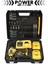 12V 2.0AH Şarjlı Matkap Metal Şanzıman Bakır Sargılı Çift Akülü 84 Parça Set Powerblack 2