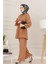 Kolu Lastikli Beli Bağcıklı Nisa Takım-Camel 3