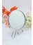 Masa Üstü Silver 14,5 cm . Çift Taraflı Büyüteç Yuvarlak Metal Masa Aynası CIN718 1