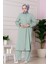 Yırtmaç Detaylı Tunik Pantolon Takım-Mint Yeşili 3