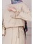 Darin Keten Eteği Bağlamalı Takım-Bej 4
