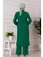 Yırtmaç Detaylı Tunik Pantolon Takım-Yeşil 5