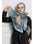 Versace Desenli Hint Ipeği Şal-Mint Yeşili 4
