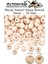 Naturel Ahşap Boncuk 26MM 20 Li 1 Paket Ham Boyanabilir Ahşap Yuvarlak Doğal Boncuklar Takı Tasarım Ektinlik Kreş Okul 1