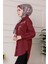 Önü Inci Taş Işlemeli Tunik-Bordo 3