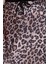 Beli Bağcıklı Leopar Desenli Etek-Vizon 4