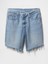 Kadın Mavi 8" Mid Rise '90S Loose Denim Bermuda Şort 3