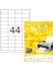 8731 Evrensel Etiketler, 100 Yaprak, 48,3 x 25,4 Mm, 44 Pro A4 Yaprak, 4400 Adet, Kendinden Yapışkanlı, Yazdırılabilir, Mat, Çıkartma, Beyaz 3