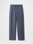 Kadın Mavi Mid Rise Keten Karışımlı Pull-On Pantolon 2