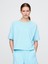 Kadın Açık Mavi Relaxed Gap Logo Terry T-Shirt 1