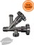 Dual Taharet Musluğu – Çift Vanalı, 3/4” & 3/8” Çıkışlı, 1/2” Tesisat Bağlantı 1