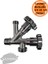 Dual Taharet Musluğu – Çift Vanalı, 3/4” & 3/8” Çıkışlı, 1/2” Tesisat Bağlantı 3