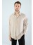 Mevsimlik Keten Dokulu Bol Kalıp Uzun Kollu Oversize Erkek Gömlek 1