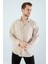 Mevsimlik Keten Dokulu Bol Kalıp Uzun Kollu Oversize Erkek Gömlek 5