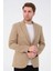 Erkek Slim Fit Blazer Ceket Bej 1
