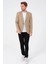 Erkek Slim Fit Blazer Ceket Bej 4