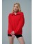 Daily Core - Kırmızı Oversize Yarım Fermuarlı Sweatshirt 1