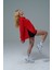 Daily Core - Kırmızı Oversize Yarım Fermuarlı Sweatshirt 4