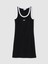 Kadın Siyah Logo Fitilli Tank Mini Elbise 3