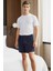 %100 Pamuk Erkek Şort Pijama Cepli Desenli Penye Esnek Rahat Kalıp Lastikli Terletmez Esnek Lacivert Ev Şortu Pijama Altı 4