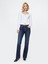 Kadın Koyu Mavi Low Rise Bootcut Jean Pantolon 1