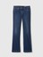 Kadın Koyu Mavi Low Rise Bootcut Jean Pantolon 3