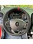 Dikişli Direksiyon Kılıfı Noktalı / Nubuk Deri Kırmızı Yüzük Kırmızı Dikişli Renault Clio 4 Için 1