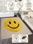 Sarı Smiley Yüz Desenli Halı, Modern ve Eğlenceli Tasarım, Genç Odası Için Neşeli Dokunuş 4