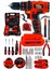 14.4 Volt 2 Amper Çift Akülü Metal Şanzuman 30 Pcs Bakır Sargılı Şarjlı Vidalama Matkap Dubel Set 1