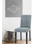Gri Çubuk Desen Jakarlı Esnek Yıkanabilir Lastikli 1 Adet 45 x 45 x 60 Boyutunda Sandalye Kılıfı 1