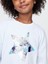 Kız Çocuk Mavi Pul Detaylı Grafik Sweatshirt 2