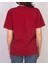 Ünisex Bordo Oversize Bisiklet Yaka Kısa kollu T-Shirt 4