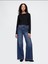 Kadın Lacivert High Rise Stride Wide-Leg Curvy Jean Pantolon 3