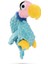 Köpek Oyuncağı, Papağan, Peluş, Turkuaz, 38x15x10cm 1