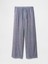 Kadın Mavi Mid Rise Keten Karışımlı Pull-On Wide-Leg Pantolon 2