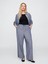 Kadın Mavi Mid Rise Keten Karışımlı Pull-On Wide-Leg Pantolon 4