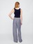 Kadın Mavi Mid Rise Keten Karışımlı Pull-On Wide-Leg Pantolon 5