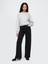 Kadın Siyah High Rise Stride Wide-Leg Curvy Jean Pantolon 1