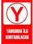 35 x 50 Yangında Ilk Kurtarılacak Uyarı Levhası 3 mm Dekota ( Forex ) Üzerine Folyo Baskı 1