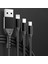 3ın1 Siyah 1.2 Metre (Mıcro USB - Lıghtnıng - Type C) Telefon Şarj Kablosu (5047) 3