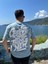 Erkek Bisiklet Yaka Oversize Baskılı T-Shirt 1