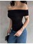 Kadın Madonna Yaka Yanları Büzgülü Bluz 4