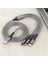 3ın1 Gümüş 1.2 Metre (Mıcro USB - Lıghtnıng - Type C) Telefon Şarj Kablosu (5047) 3