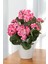 Yapay Çiçek Saksılı Sardunya Çiçeği 30 cm Pembe 2