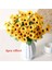 4 Demet Yapay Lüx Ayçiçeği Demeti 7li ( Saksısız ) _ Ay Çiçeği Buketi Büyük Papatya Sunflower Gelin 1