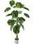 Yapay Ağaç Monstera 18 Dallı Çalılı Gövde 120 x 60 cm Gümüş Aleminyum Saksıda 1