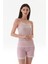 Ince Çizgili Dantelli Şortlu Pijama Takımı 1