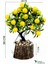 Taş Detaylı Odun Saksıda Yapay Bonsai Ağacı 1