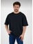 Erkek Oversize Pamuklu Bisiklet Yaka Kısa Kollu T-Shirt 3